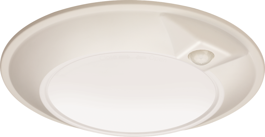 Product image for Juno JSBT-6IN-SWW2-90CRI-PIR-MW-M6 6" SlimBasics Tapered Switchable LED Surface Mount Disk Light, 3000K/4000K/5000K, 90CRI, PIR Sensor, JBox Installation, Matte White