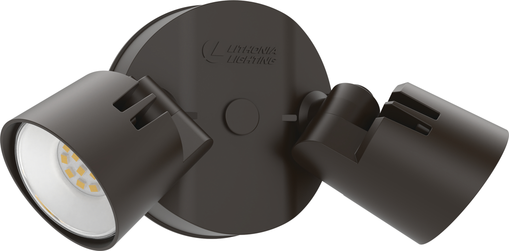 Mayer-DDS-LED Residential Security Floodlights, LED, 2 round heads, 4000K, 120V, Dark bronze finish-1