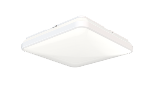 FMLSQ 15IN SWW5 90CRI WBT NL M4 - 15IN Square, LED, Switchable, Flush Mount, 15IN, Switchable CCT – 2700K, 3000K, 3500K, 4000K, and 5000K, 90+ CRI, White and Black Trim Ring, Night Light