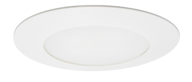 Product image for Juno V3040N-PW 6 Inch 34/35/75 W A19/PAR30 Stippled Opal Lensed Shower Compatible Trim