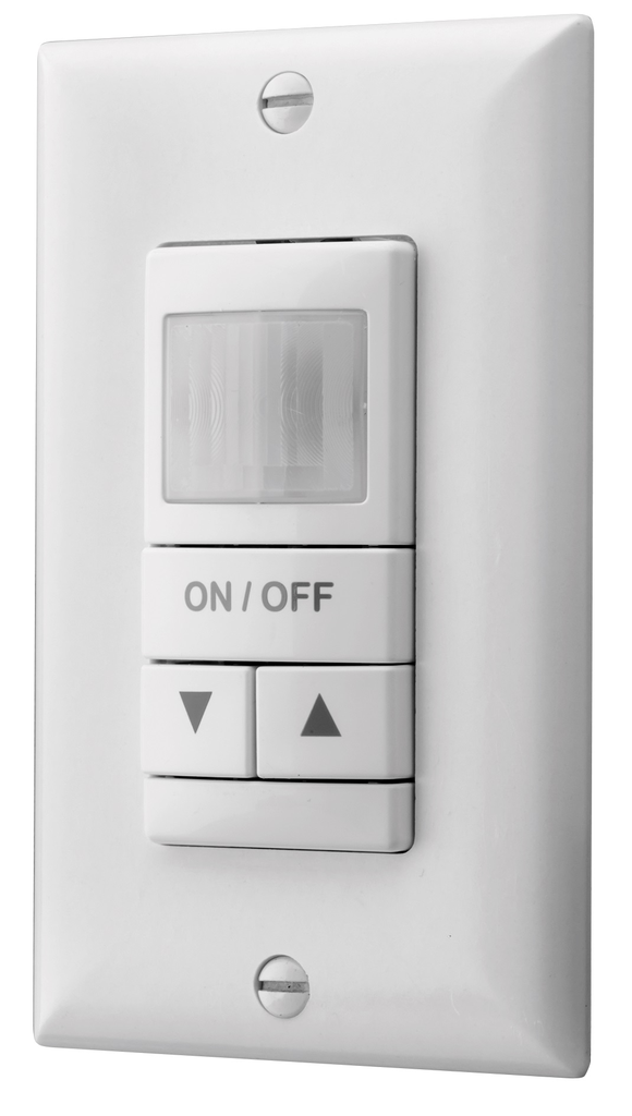 Product image for nLight nWSX-LV-DX-WH Low Voltage Wall Switch Occupancy Sensor, Passive Infrared, Raise/Lower Dimming Control, White