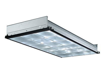 Product image for Lithonia Lighting PT3 MV 3-Lamp 18 Cell Diffuse Silver Louver Parabolic Troffer