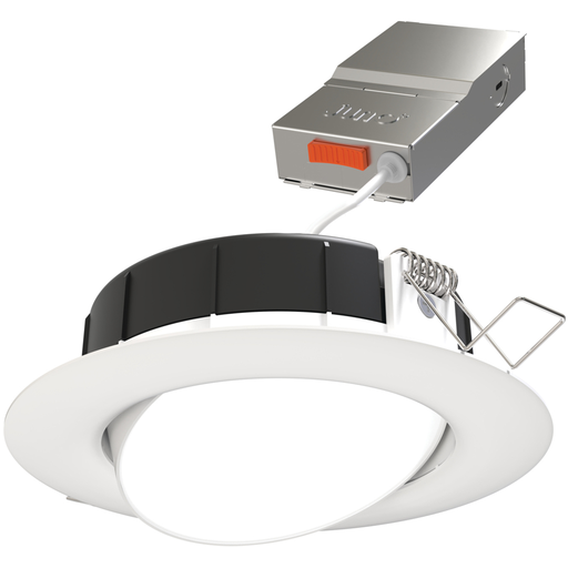 WF4 ADJ LED 27K30K35K 90CRI MW - 4" Gimbal Wafer Housing-Free LED Downlight, IC/ Non-IC, New Construction/ Remodel, Switchable Color Temperature, 2700K, 3000K, 3500K, 90 CRI, Matte White