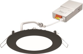 Product image for JNO WF6-SWW5-90CRI-MB-M6 6IN LED WAFER TRIM COLOR SELECTABLE MATTE BLACK