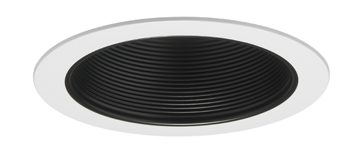 Product image for Juno V3024B-WH 6 Inch 50/65/75 W BR/PAR30/30L Black Conical Baffle Compatible Trim