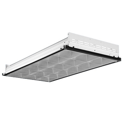 Lithonia Lighting 2PM3N G B 3 32 18LD MVOLT 1/3 GEB10RS 3 Inch 3-Lamp 32 W 120 to 277 Volt T8 Silver Louver Troffer