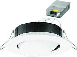 Lithonia WF4-LED-27K30K35K-90CRI-MW-M6 4" Wafer&#8482; LED Recessed Downlight, Switchable 2700K/3000K/3500K, 90CRI, Matte White
