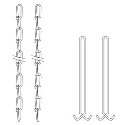 Lithonia HC36-M12 Wire Hook & 36" Chain Set. Fixture requires CMB (chain mount bracket) Option
