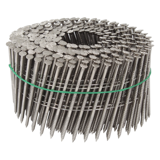 15 Degree Wire Weld Siding and Fencing Coils Nails - 304 Stainless Steel