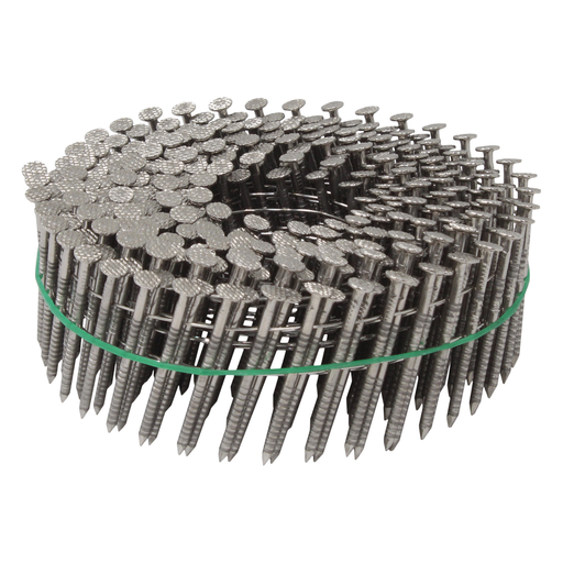 15 Degree Wire Weld Siding and Fencing Coils Nails - 304 Stainless Steel