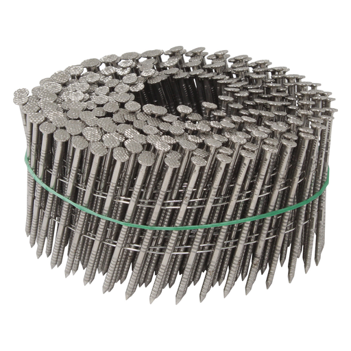 15 Degree Wire Weld Siding and Fencing Coils Nails - 304 Stainless Steel