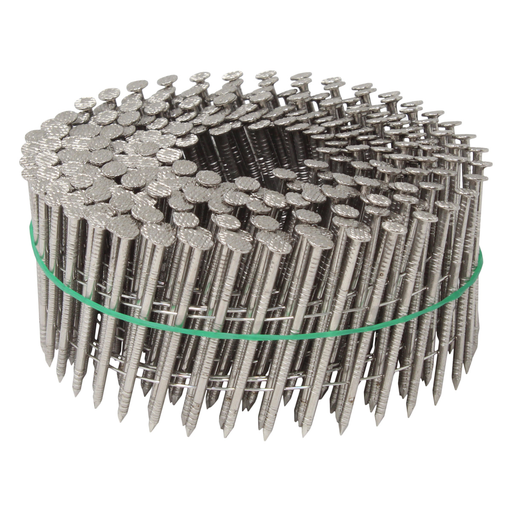 15 Degree Wire Weld Siding and Fencing Coils Nails - 304 Stainless Steel