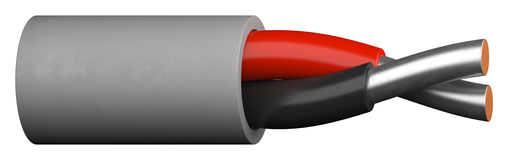 20 AWG, Multi-conductor Electronic Cable, 2 Conductor, Unshielded, Gray