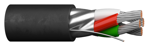 24 AWG, Multi-conductor Electronic Cable, 2 Conductor, Unshielded, Black