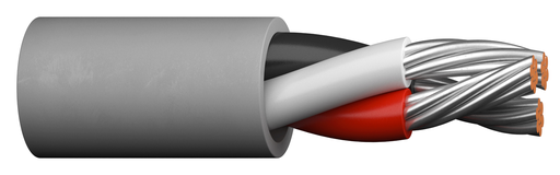 22 AWG, Multi-conductor Electronic Cable, 12 Conductor, Unshielded, Gray
