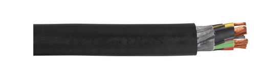 Type G-GC Mining Cable, 1/0 AWG, 3 Conductor, 259 Strand, 2kV, Black