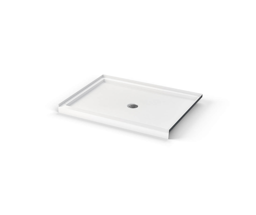 SB4842 48 x 42 AcrylX Alcove Center Drain Shower Base in White