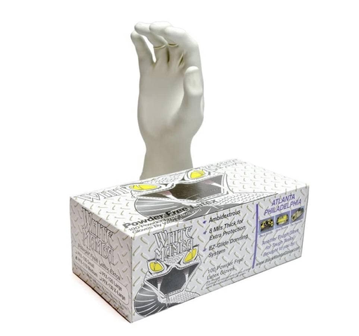 PFX-130-XL White Mamba Latex Gloves, Extra Large (Box of 100)