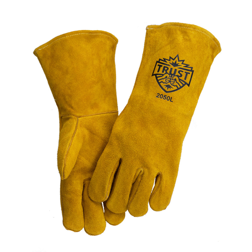 Trust Protection 2050L Economy Shoulder Split Cowhide Cotton Lined Stick Welders | Large
