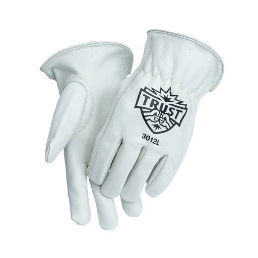 Trust Protection 3012L Cowhide Driving Gloves, Sizes S-XL, Durable, Unlined for Dexterity