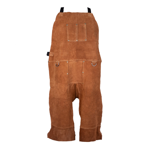 Trust Protection 5062 Super Premium Dark Brown 24"X42" Leather Split Leg Bib Apron