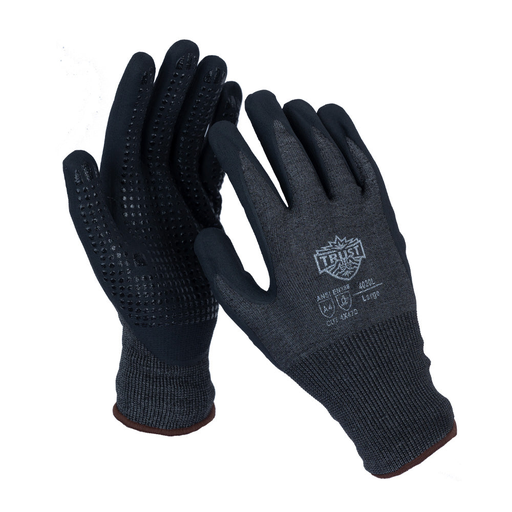 Trust Protection 4020 18 Gauge Dotted Micro Foam Nitrile Cut Level A4 Coated Glove | Large