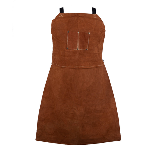 Trust Protection 5050 Super Premium Dark Brown 24"X36" Leather Bib Apron