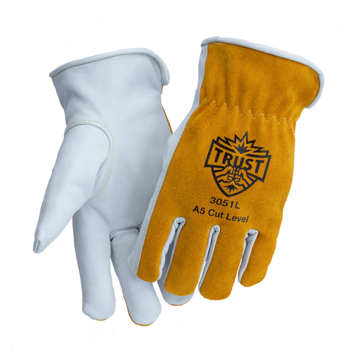 Trust Protection 3051 Select Top Grain/Split Cowhide Cut Level A6 Drivers Glove | Medium
