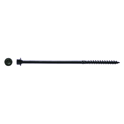 Big Timber BL146-25 14 x 6" Hex Head Black Log Screw 25/Bucket