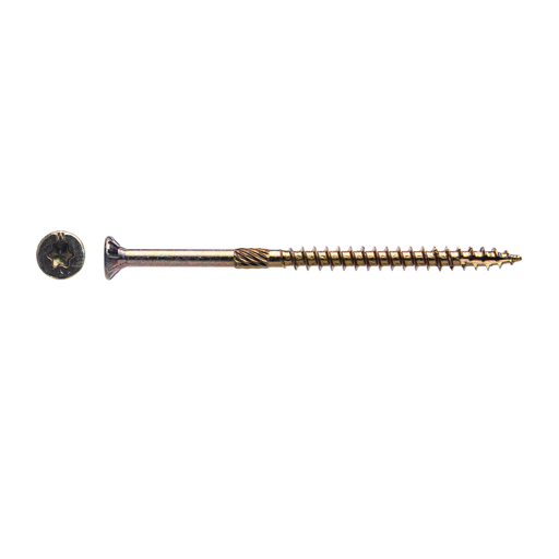 Big Timber 5YTX10312 5# Bucket 10 x 3-1/2" Gold T-25 Flat Head Screw 280/Bucket
