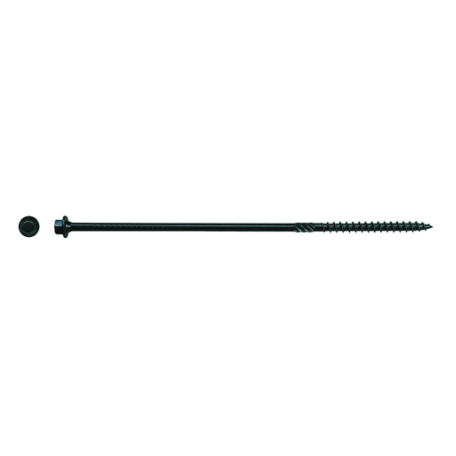 Big Timber BL148-25 14 x 8" Hex Head Black Log Screw 25/Bucket