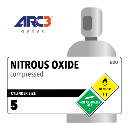 Nitrous Oxide, 5, High Pressure Steel (HPS), CGA 326