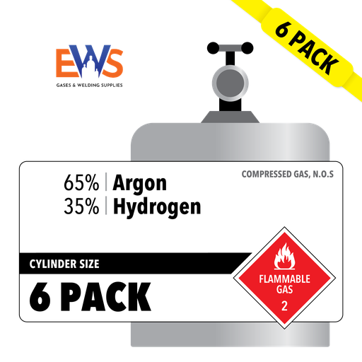 ARGON/HYDROGEN (65/35) 6 PACK