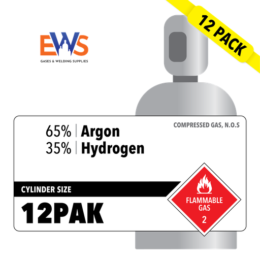 ARGON/HYDROGEN (65/35) 12 PACK