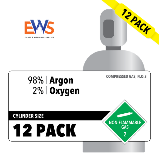 ARGON/OXYGEN (98/2) 12 PACK