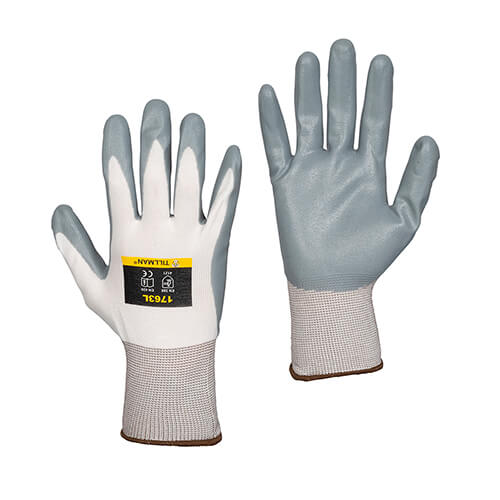 Coated - Gloves - Nitrile Foam - Length 10 in, Width 5 in, Height 0.5 in