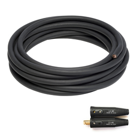 Direct Wire & Cable FP2224 FLEXAPRENE 2/0 Black Welding Cable with LC40 M&F Connector 100'