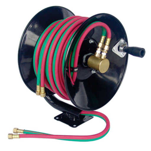 Manual Twin Welding Hose Reel, 100' Capacity