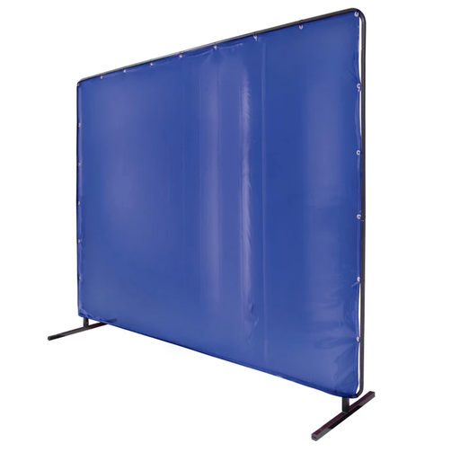 14 MIL 6' X 8' BLUE SAF-VU 1 PANEL WELDING SCREEN & FRAME SET, 6' X 8'
