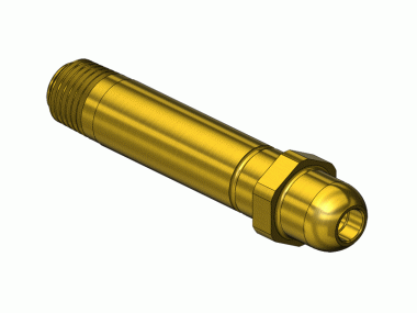 CGA NIPPLE, 540/555, 1/4NPTM, 3"LNG (WE 69)
