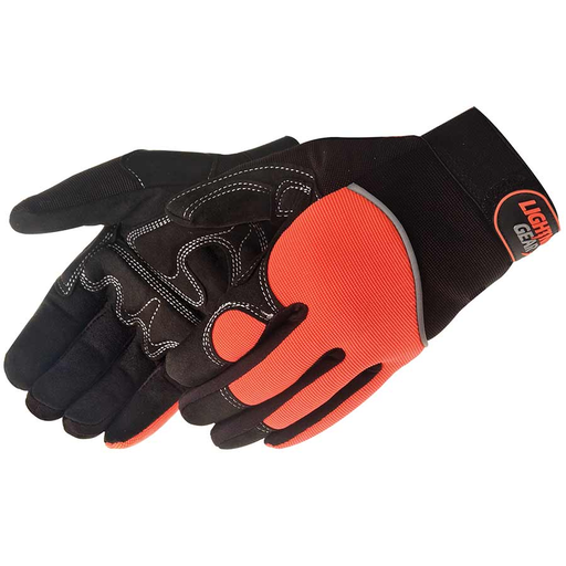LIBERTY BLK MECH GLV W/HI-VIZ ORANGE X-LG STANDARD