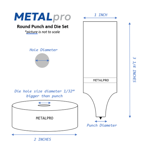 9/32" ROUND Punch and Die Set