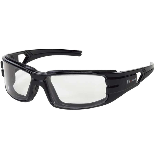Trooperâ„¢ BLACK FULL FRAME FOAM LINED SAFETY GLASSES WITH CLEAR ANTI-FOG LENSES ONE SIZE
