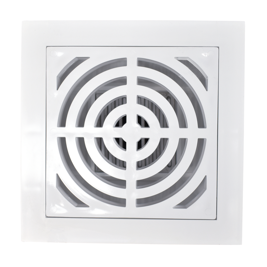 4" Hub PVC Floor Sink w/ Full Grate Flat Strainer