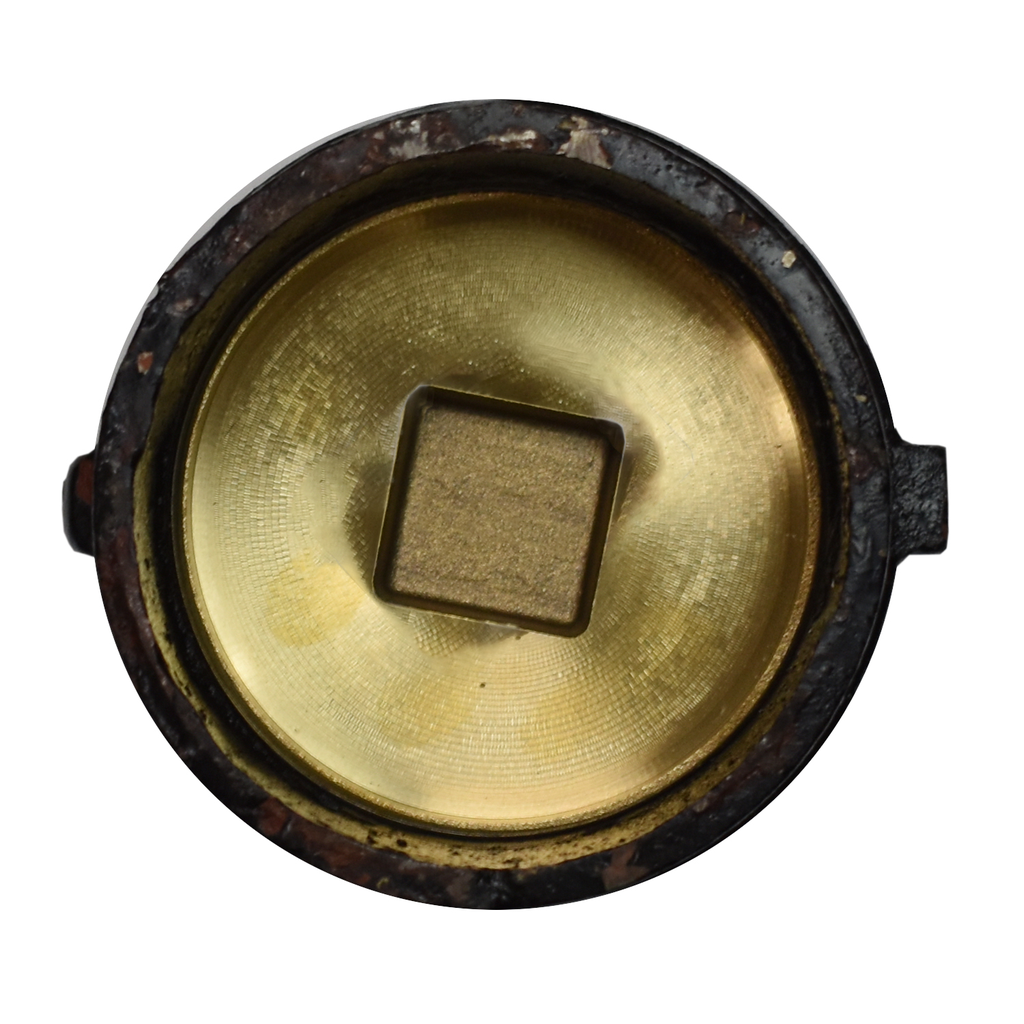 4" Cast Iron No Hub R w/ 3-1/2" Raised Head Brass Plug