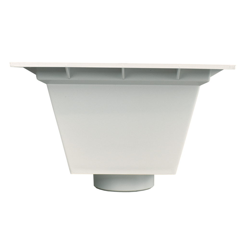 3" Hub PVC Floor Sink w/ 3/4" Grate Flat Strainer