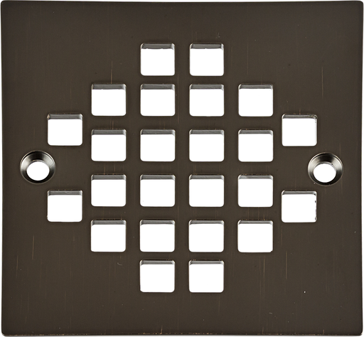 4 -1/4" OD Square Strainer w/ 3 -3/8" Screw Holes- Oil Rubbed Bronze