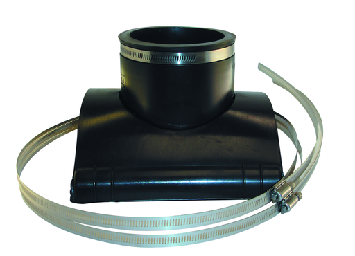 4" Flexible Saddle Tee w/ S.S. Series 300 Clamps