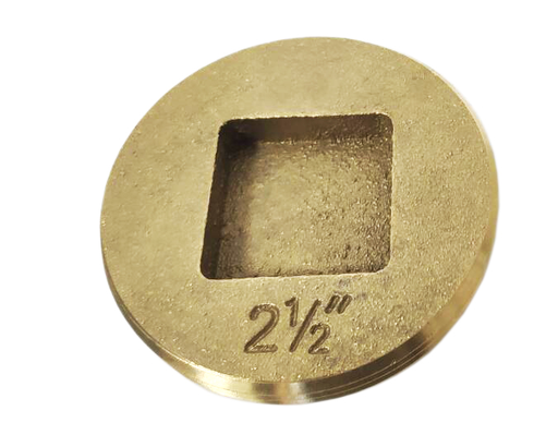 2-1/2" IPS S.C. Countersunk Brass Cleanout Plug
