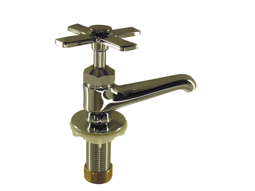 Basin Faucet w/ Hot and Cold Button (1/2" MIP) - Lead Free
